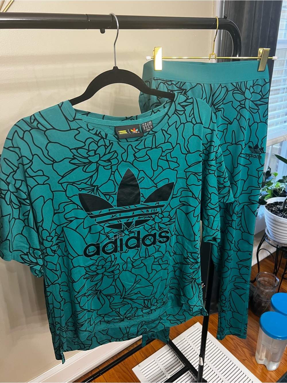 Rare Adidas Originals x Pharrell Williams “Dear Baes” floral matching set from t